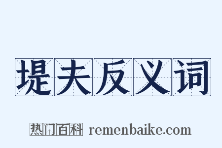 堤夫反义词是什么意思的图片